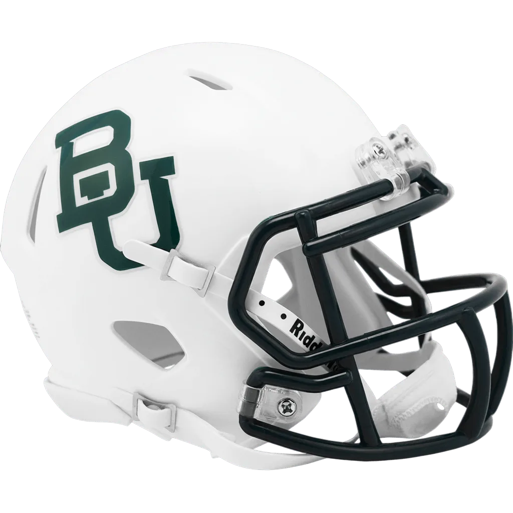 Baylor Bears Riddell Mini Speed Football Helmet – White Metallic