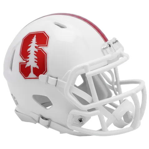 Stanford Cardinal Riddell Mini Speed Football Helmet – White Alternate Block “S”