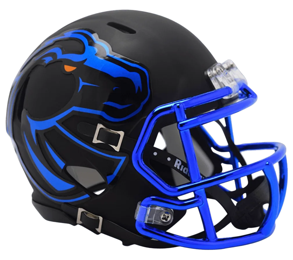 Boise State Broncos Riddell Mini Speed Football Helmet – Matte Black