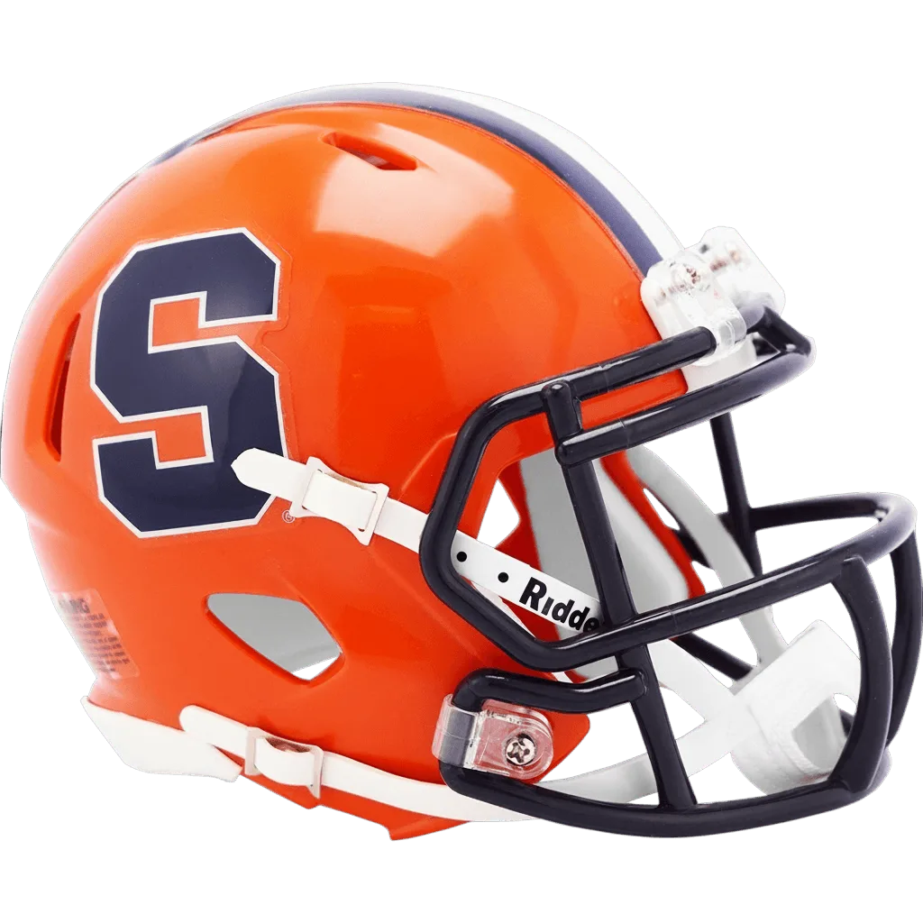 Syracuse Orange Riddell Mini Speed Football Helmet – Orange Block “S”