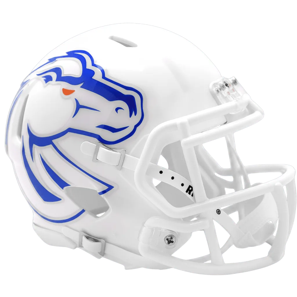 Boise State Broncos Riddell Mini Speed Football Helmet – White