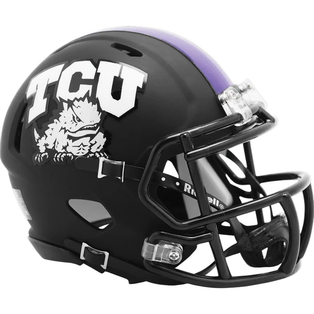 TCU Horned Frogs Riddell Mini Speed Football Helmet – Matte Black