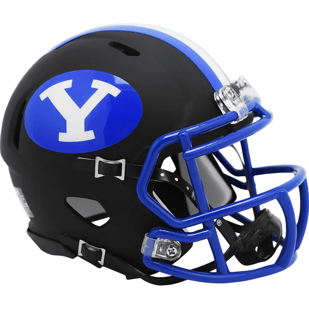 BYU Cougars Riddell Mini Speed Football Helmet – Matte Black