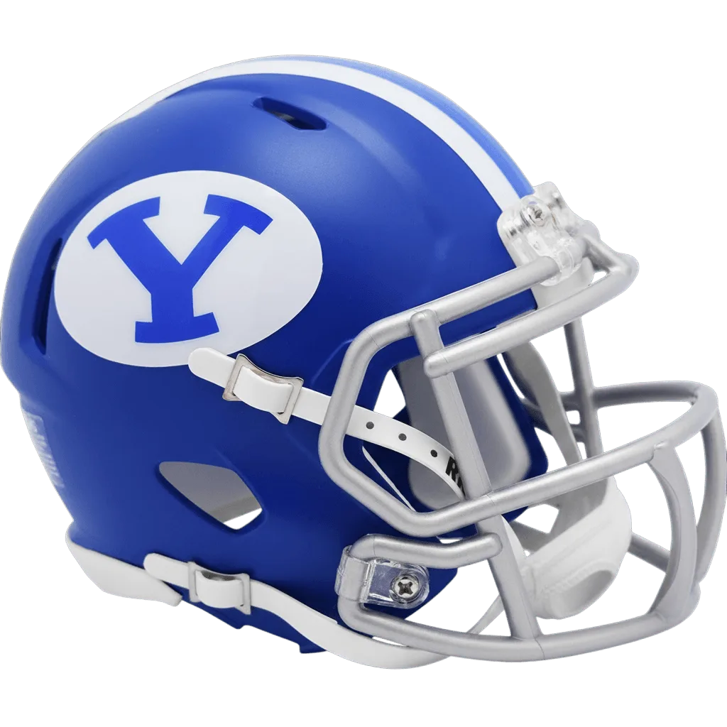 BYU Cougars Riddell Mini Speed Football Helmet – Satin Royal