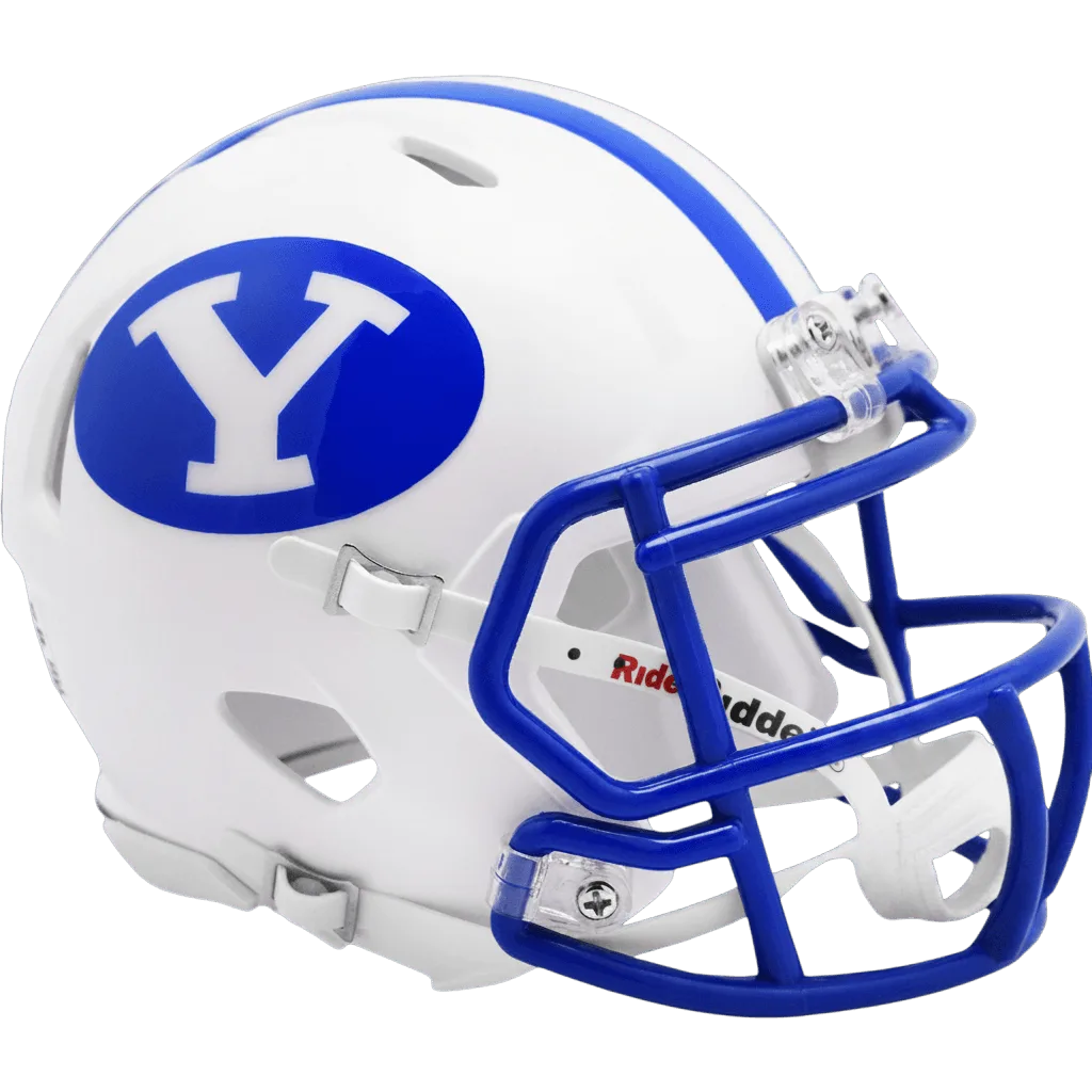 BYU Cougars Riddell Mini Speed Football Helmet – White