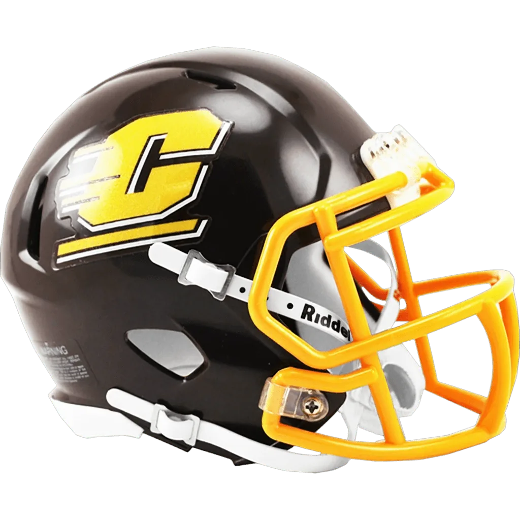 Central Michigan Chippewas Riddell Mini Speed Football Helmet – Maroon Action C