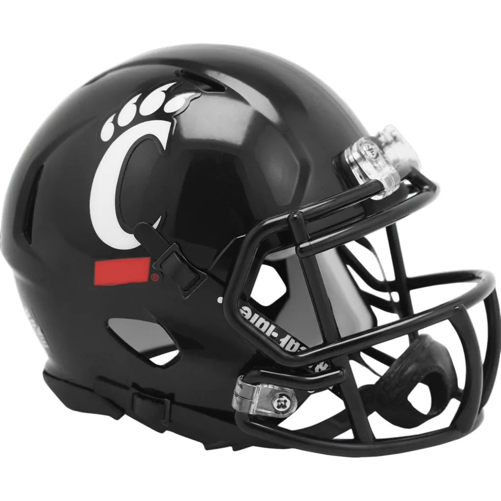 Cincinnati Bearcats Riddell Mini Speed Football Helmet – Black C Paw