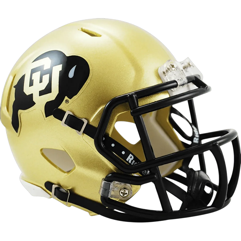 Colorado Buffaloes Riddell Mini Speed Football Helmet – Gold Buffalo