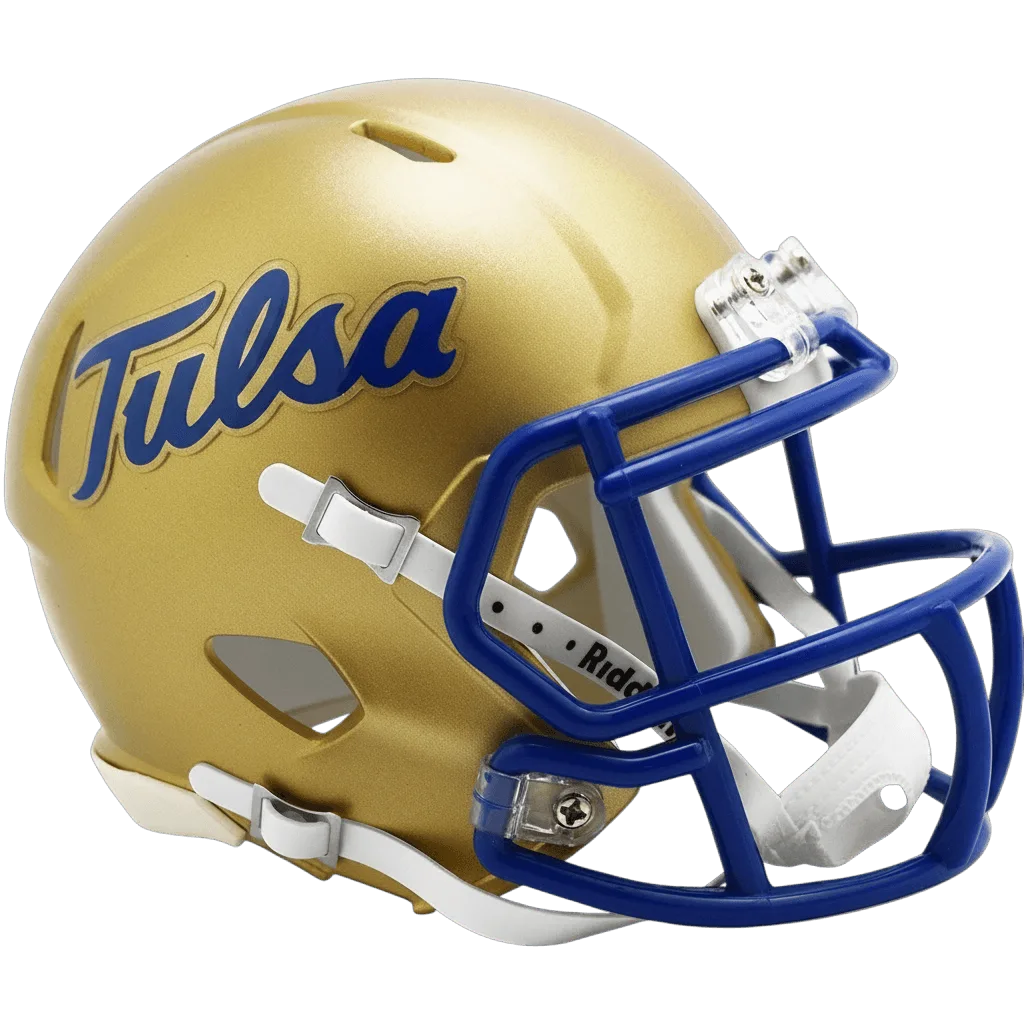 Tulsa Golden Hurricane Riddell Mini Speed Football Helmet – Script