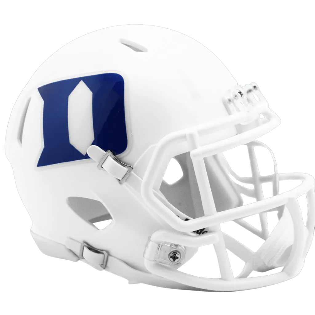 Duke Blue Devils Riddell Mini Speed Football Helmet – White Alternate Block “D”