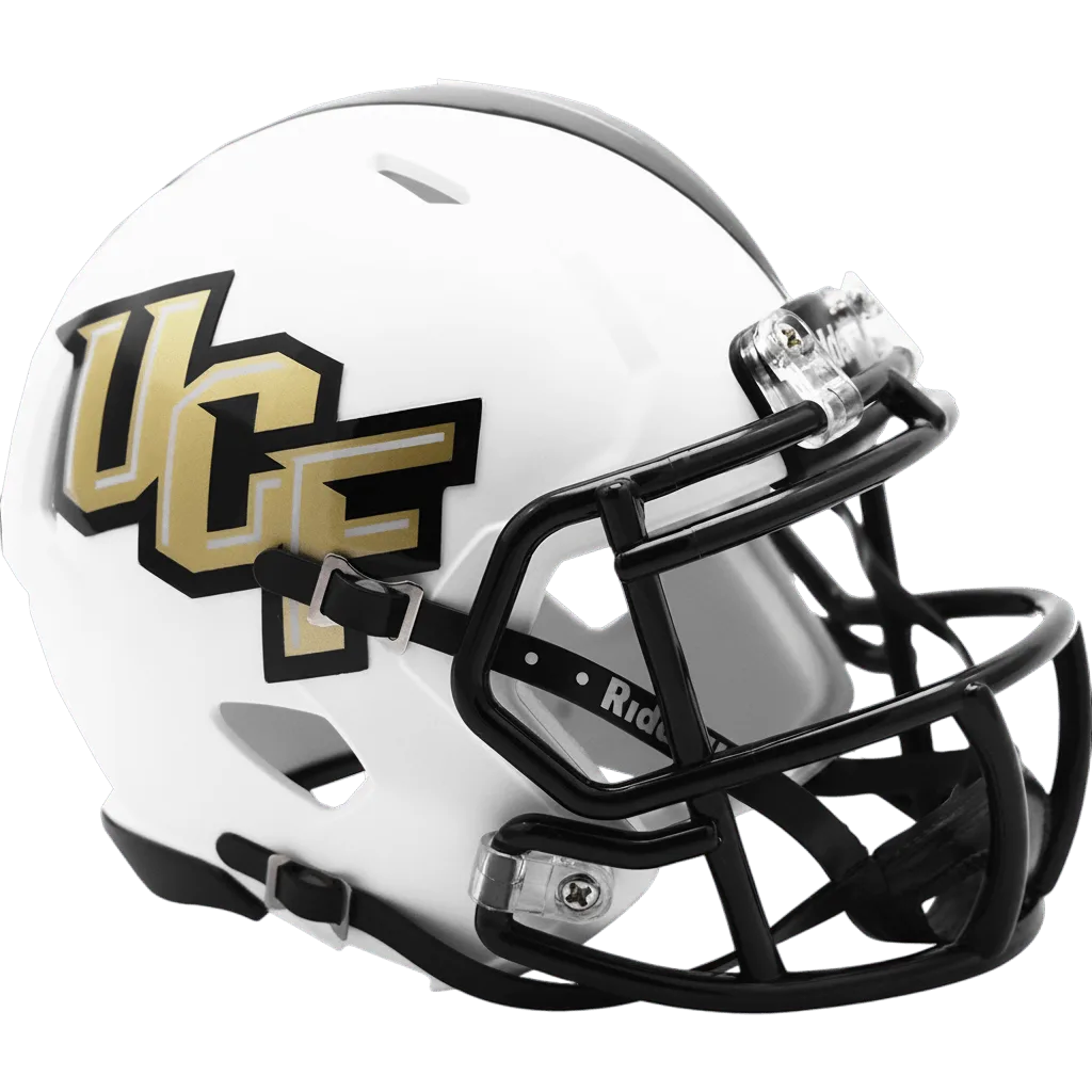 UCF Knights Riddell Mini Speed Football Helmet – Matte White