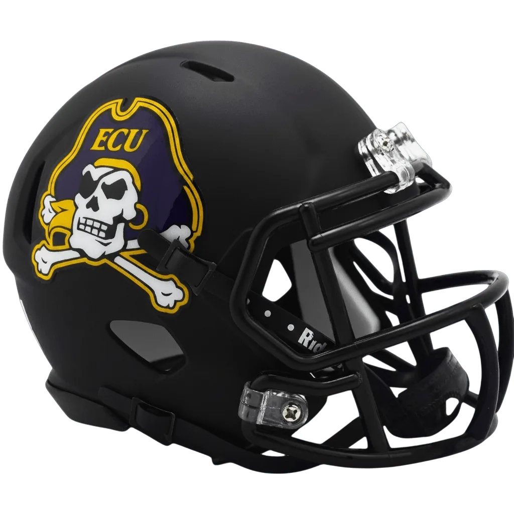 East Carolina Pirates Riddell Mini Speed Football Helmet – Matte Black