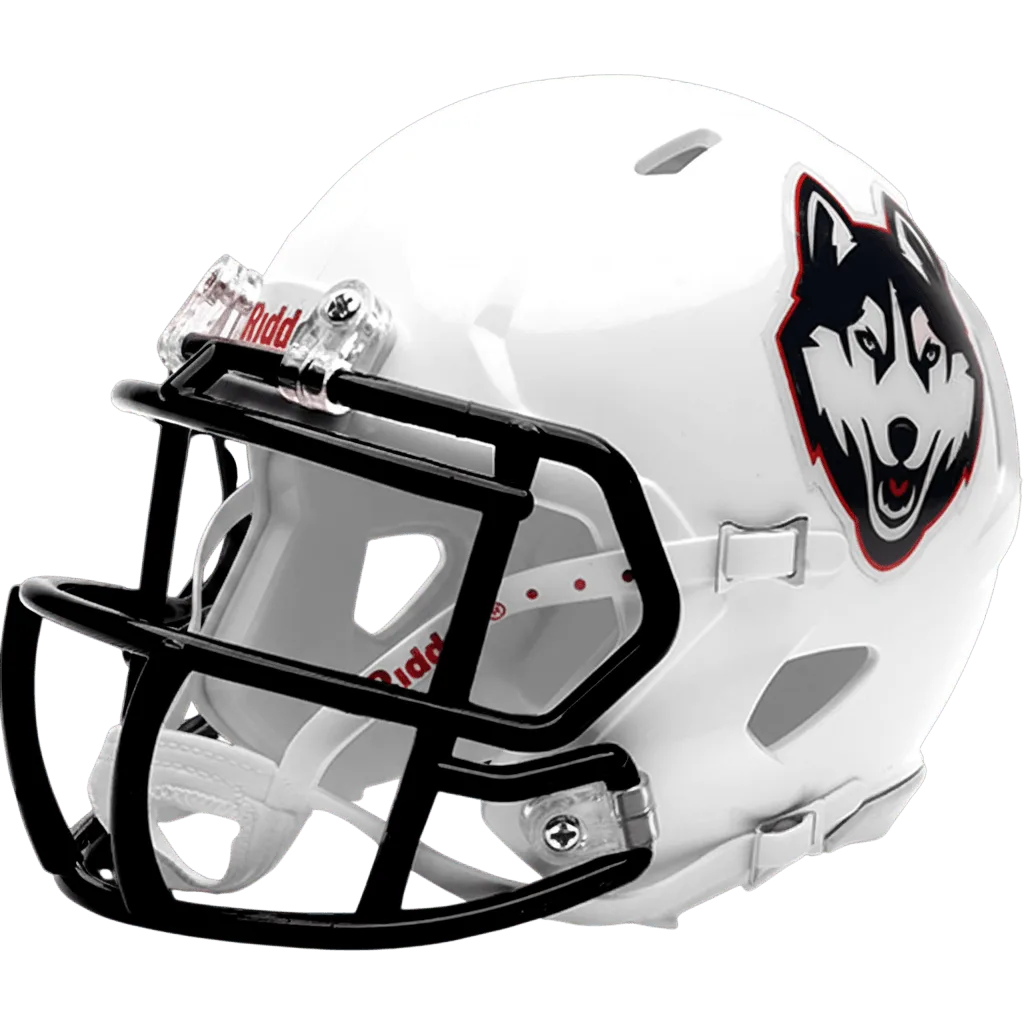 UConn Huskies Riddell Mini Speed Football Helmet – White Husky