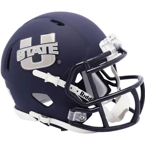 Utah State Aggies Riddell Mini Speed Football Helmet – Matte Navy