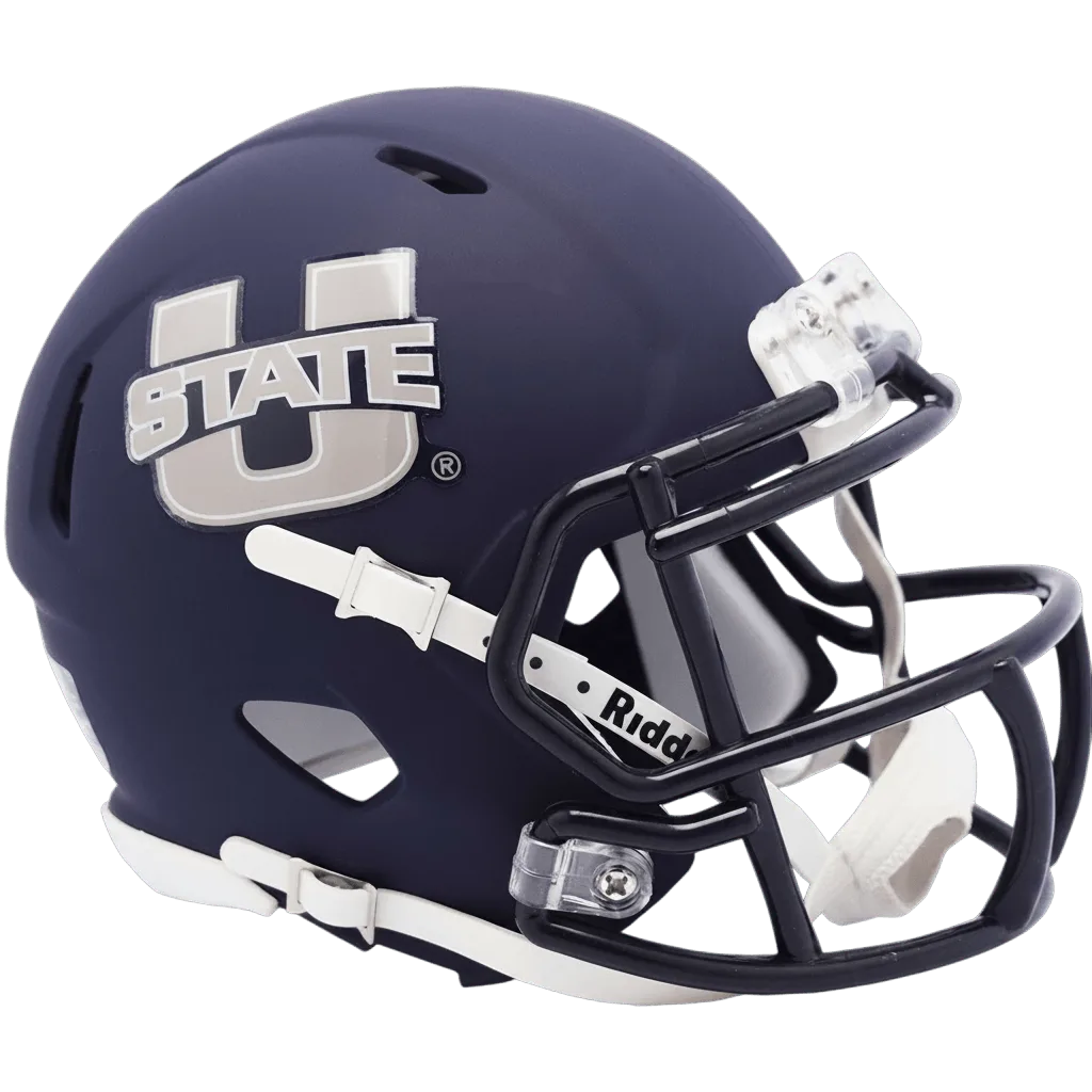 Utah State Aggies Riddell Mini Speed Football Helmet – Matte Navy