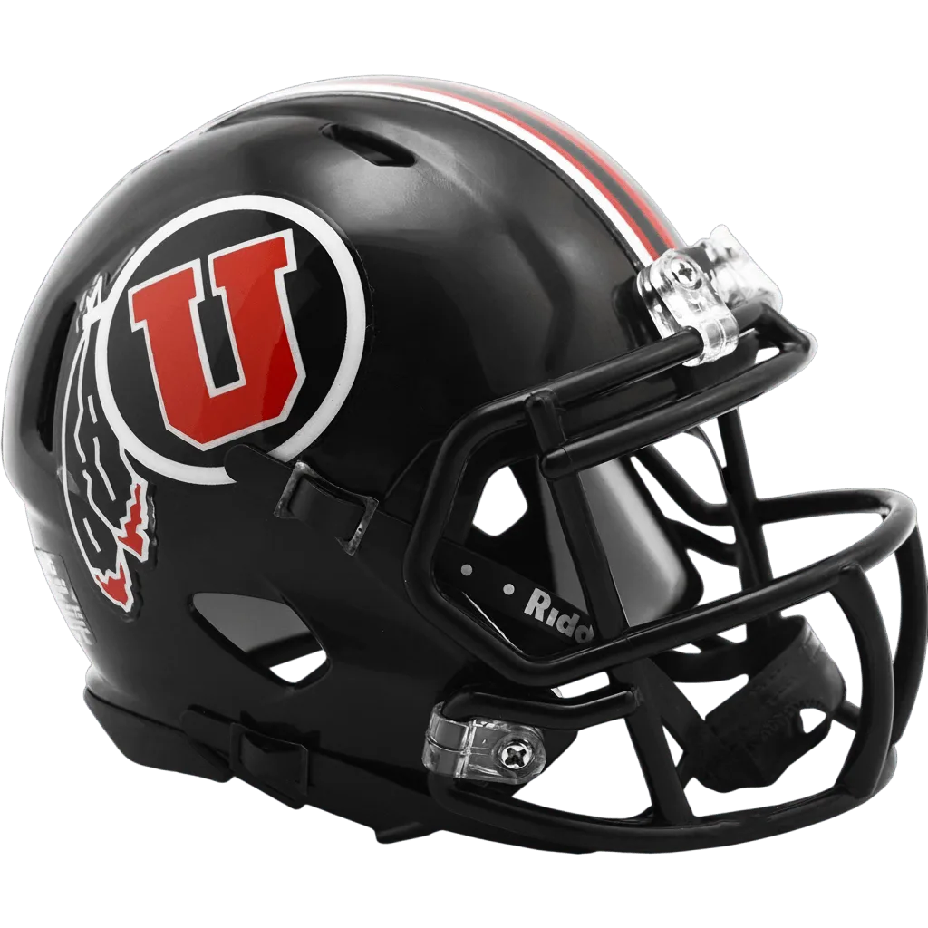 Utah Utes Riddell Mini Speed Football Helmet – Black