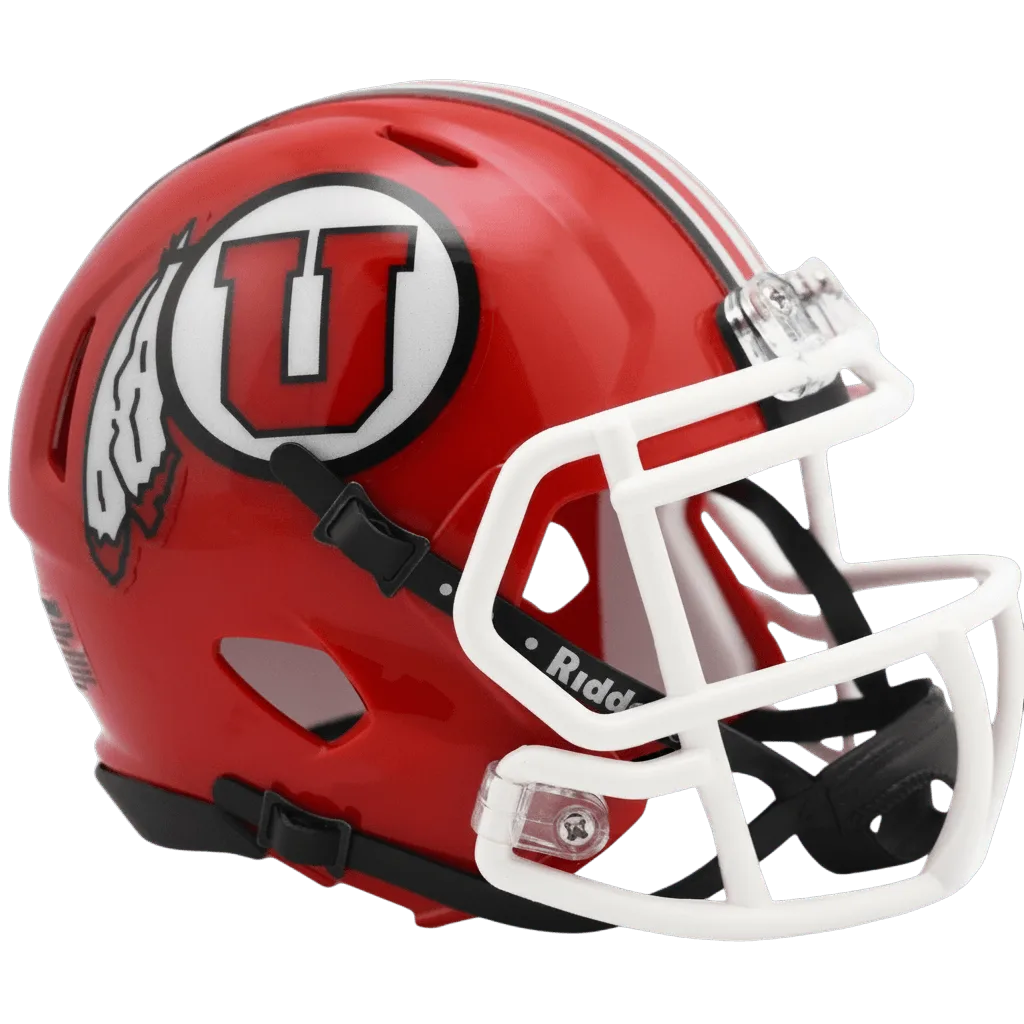 Utah Utes Riddell Mini Speed Football Helmet – Radiant Red