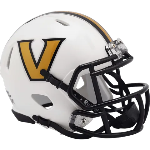 Vanderbilt Commodores Riddell Mini Speed Football Helmet – White Block “V”