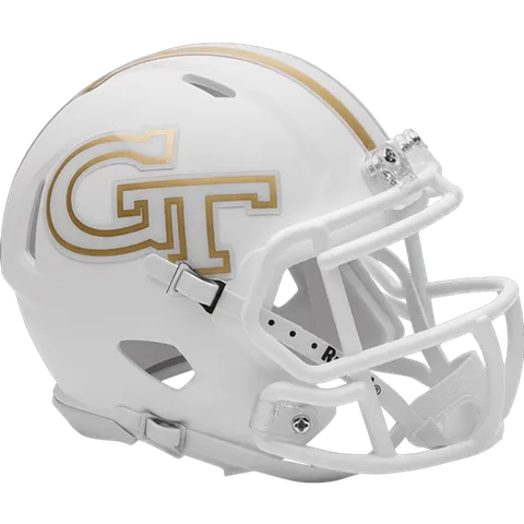 Georgia Tech Yellow Jackets Riddell Mini Speed Football Helmet – Flat White