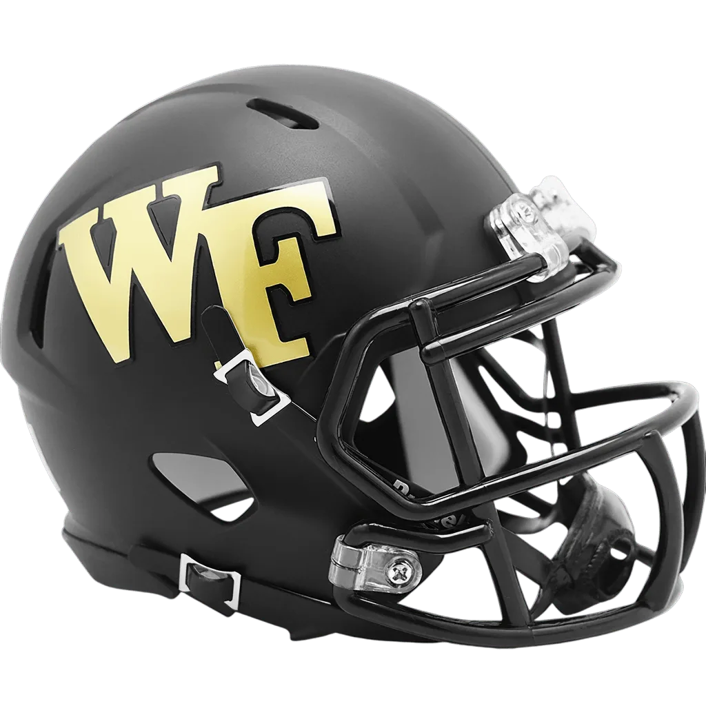 Wake Forest Demon Deacons Riddell Mini Speed Football Helmet – Matte Black