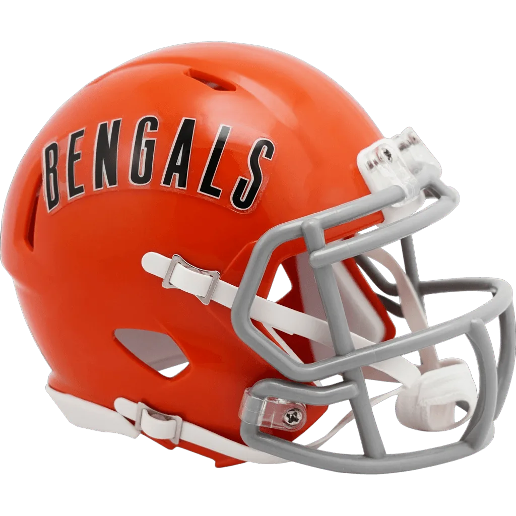 Cincinnati Bengals Riddell Mini Speed Football Helmet – Orange 1968 to 1979 Throwback