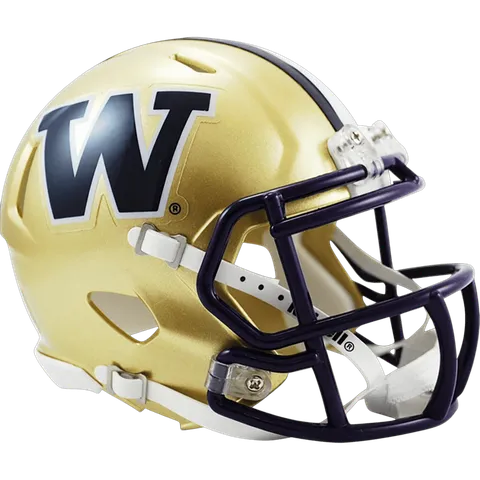 Washington Huskies Riddell Mini Speed Football Helmet – Gold Block “W”