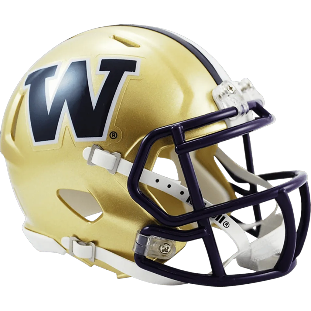 Washington Huskies Riddell Mini Speed Football Helmet – Gold Block “W”
