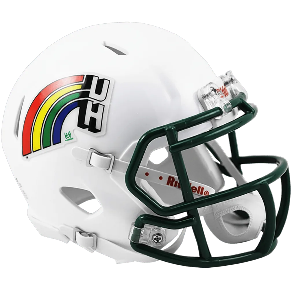 Hawaii Rainbow Warriors Riddell Mini Speed Football Helmet – Rainbow