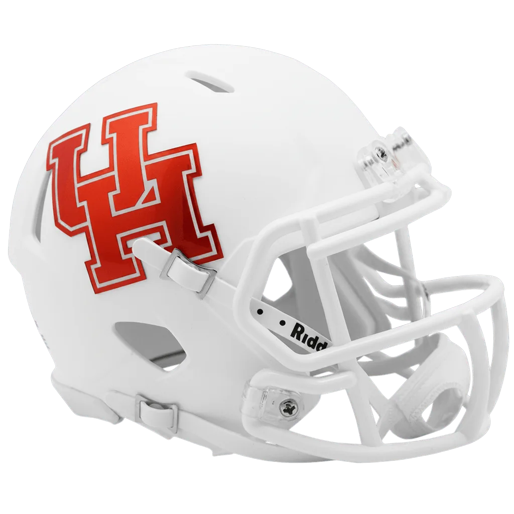 Houston Cougars Riddell Mini Speed Football Helmet – Matte w/Chrome Decal