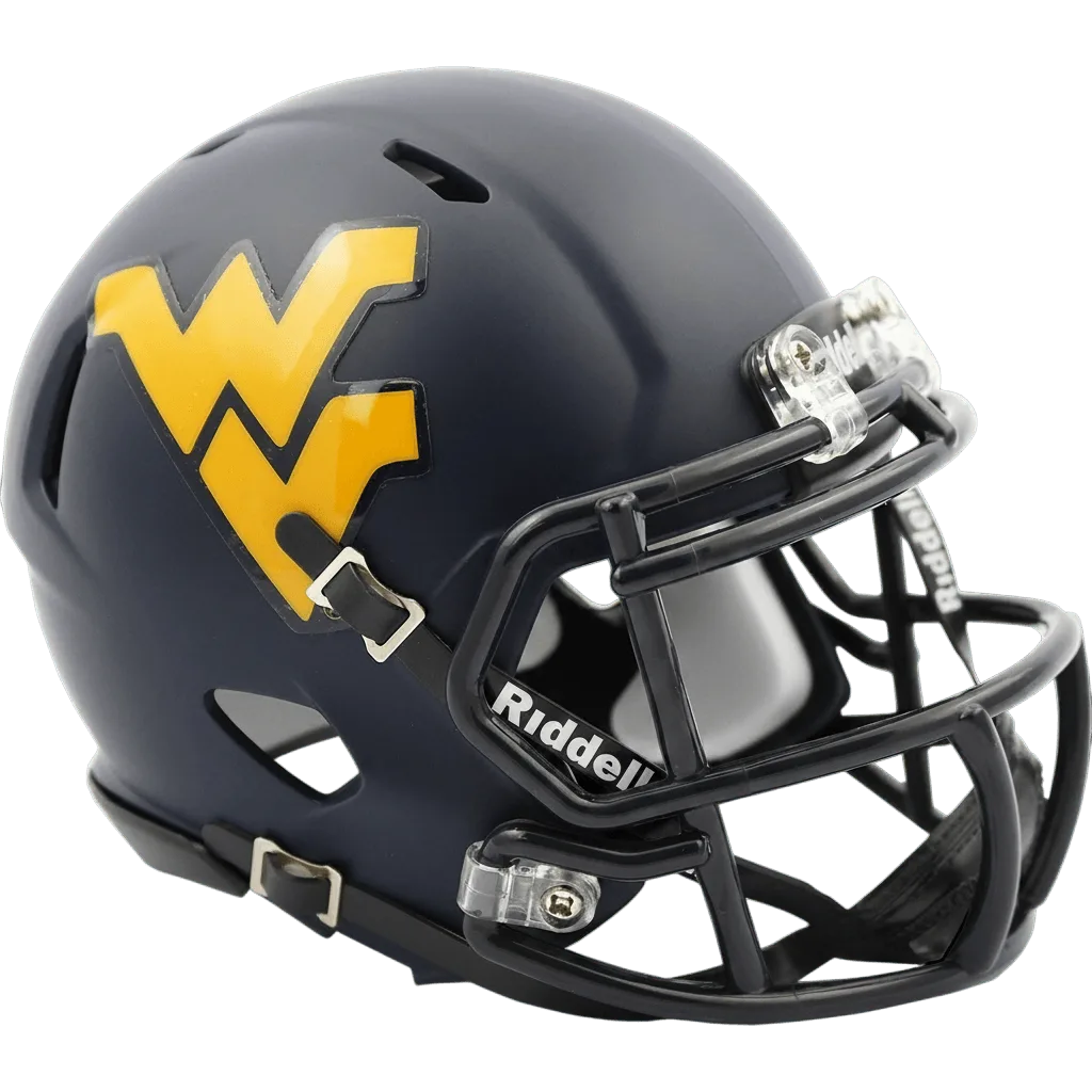 West Virginia Mountaineers Riddell Mini Speed Football Helmet – Satin Navy