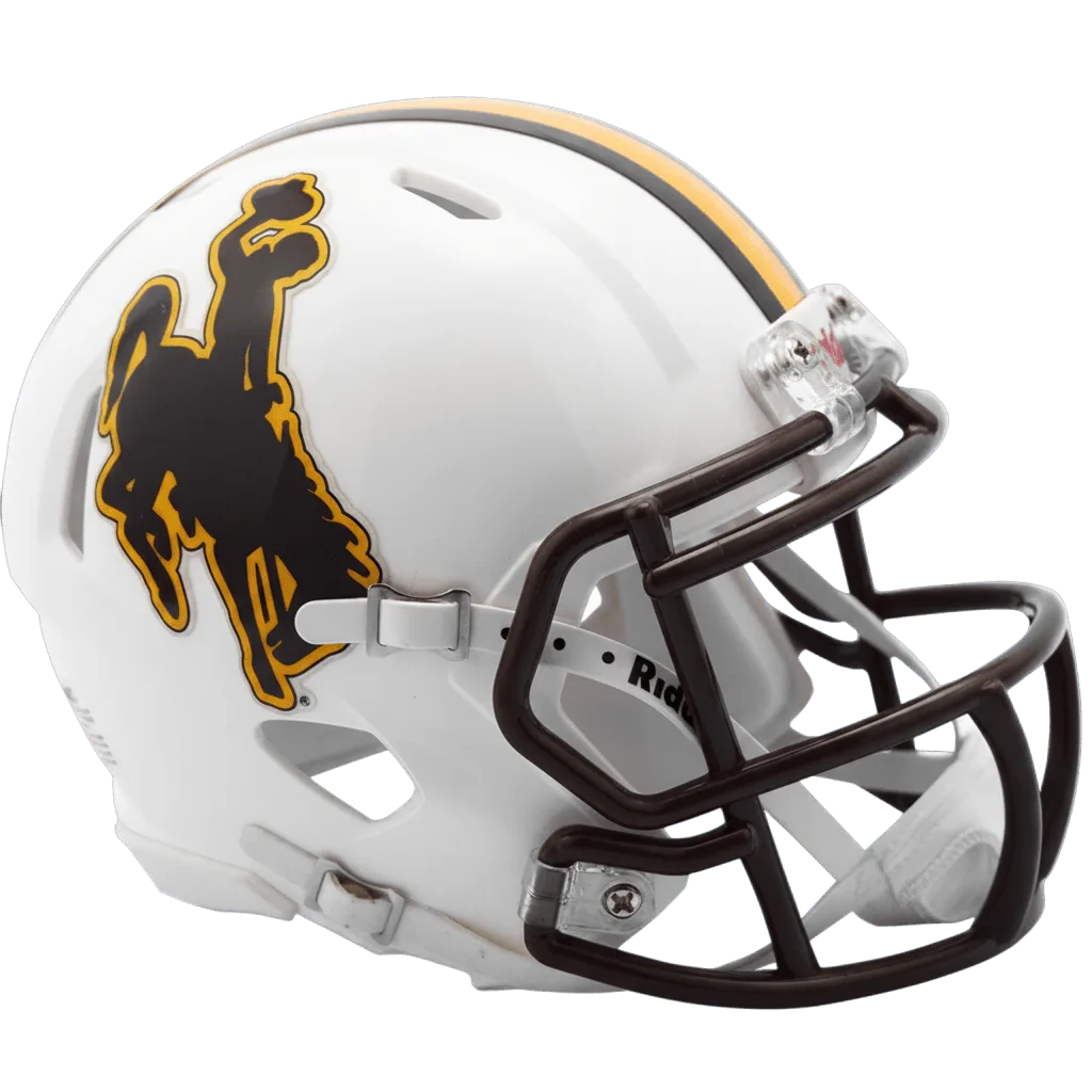 Wyoming Cowboys Riddell Mini Speed Football Helmet – White Steamboat