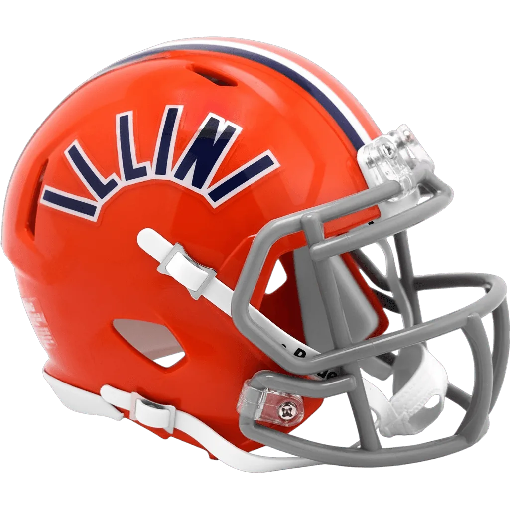 Illinois Fighting Illini Riddell Mini Speed Football Helmet – 1971 to 1987