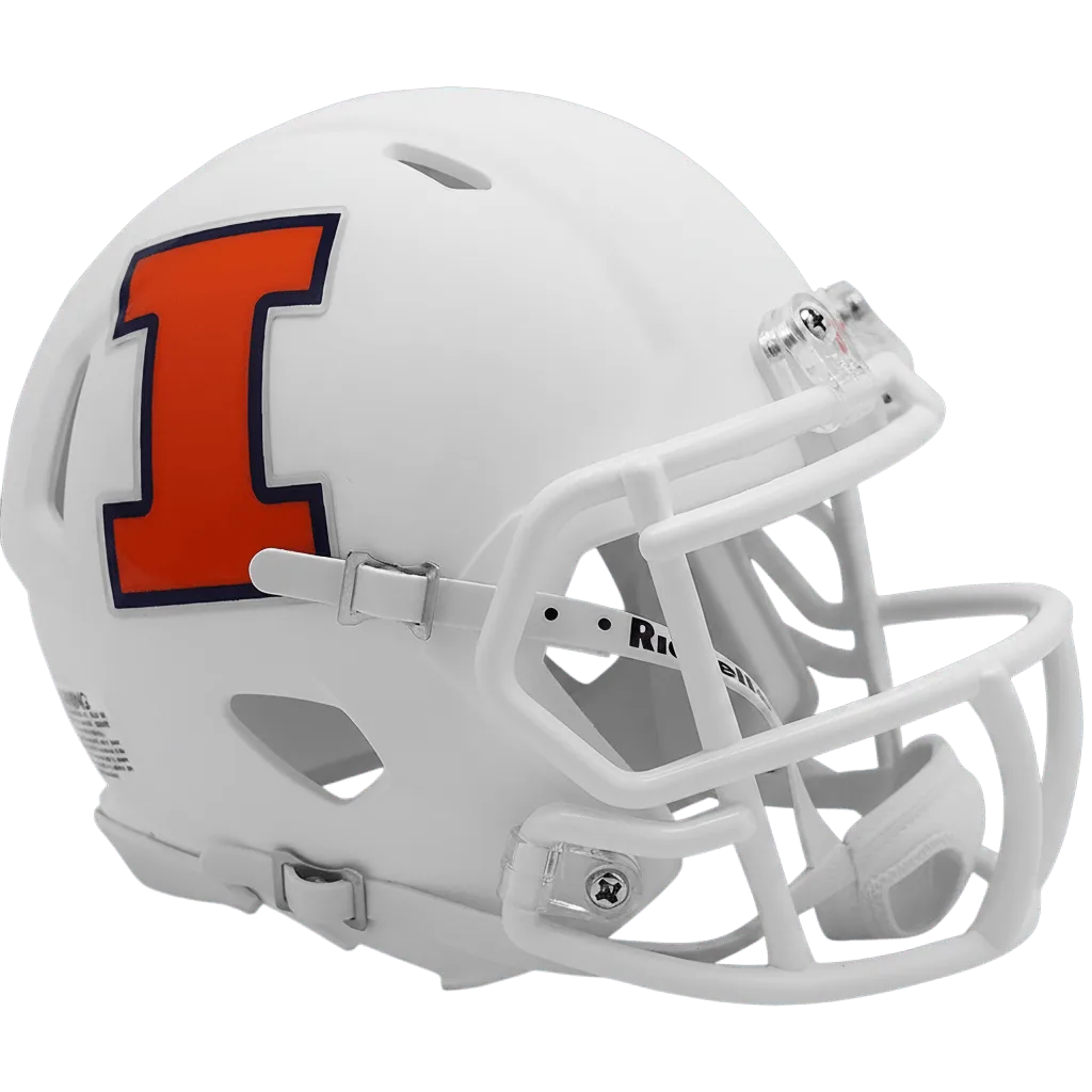 Illinois Fighting Illini Riddell Mini Speed Football Helmet – Satin