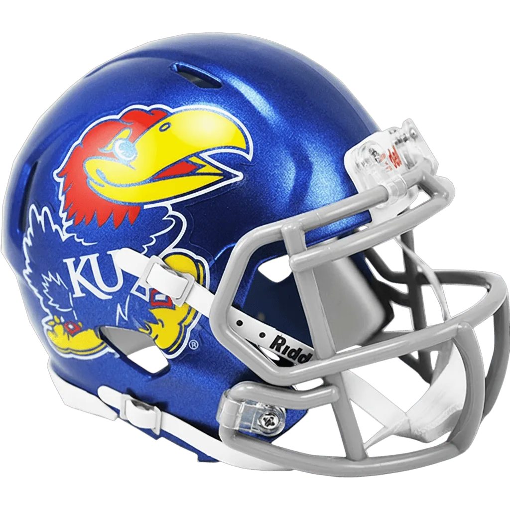 Kansas Jayhawks Riddell Mini Speed Football Helmet – Oversized Decal