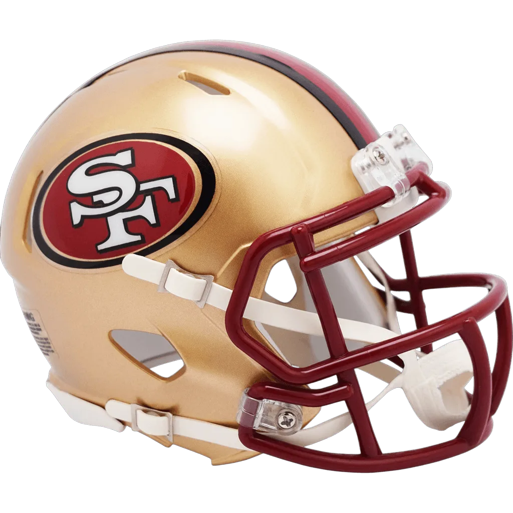 San Francisco 49ers Riddell Mini Speed Football Helmet – 1996 to 2008 Throwback
