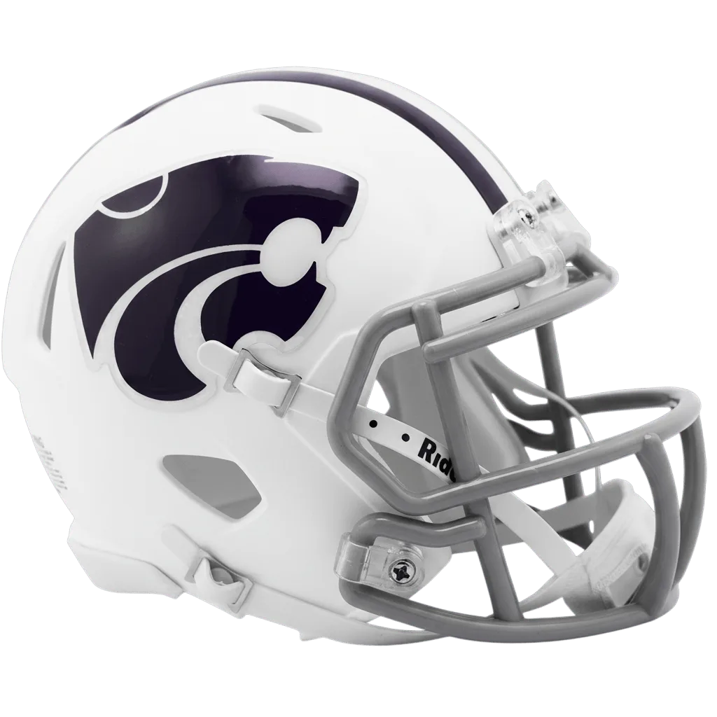 Kansas State Wildcats Riddell Mini Speed Football Helmet – White