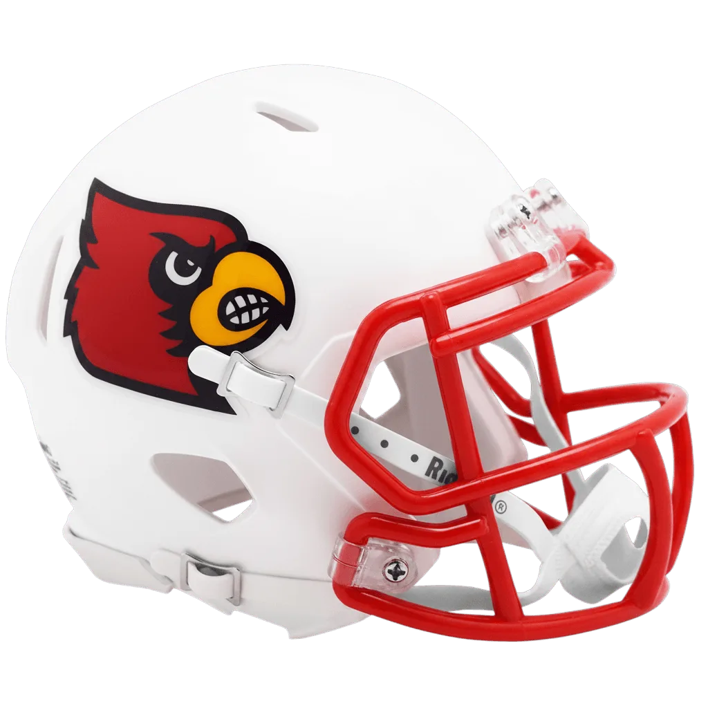 Louisville Cardinals Riddell Mini Speed Football Helmet – White Cardinal