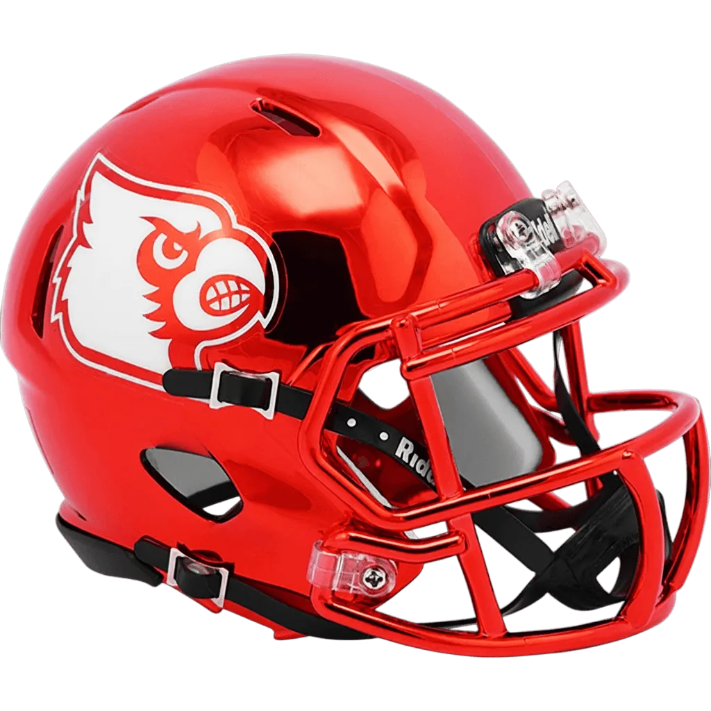 Louisville Cardinals Riddell Mini Speed Football Helmet – Chrome