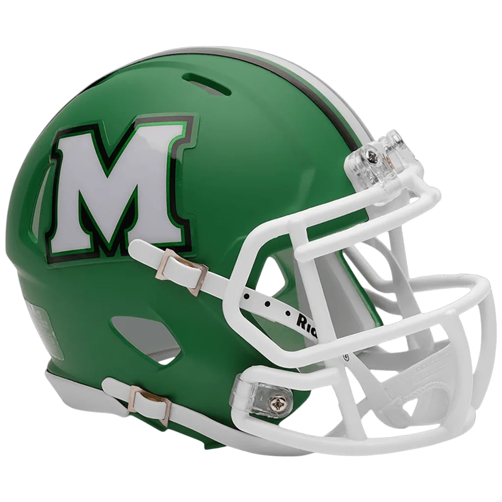 Marshall Thundering Herd Riddell Mini Speed Football Helmet – Flat Green