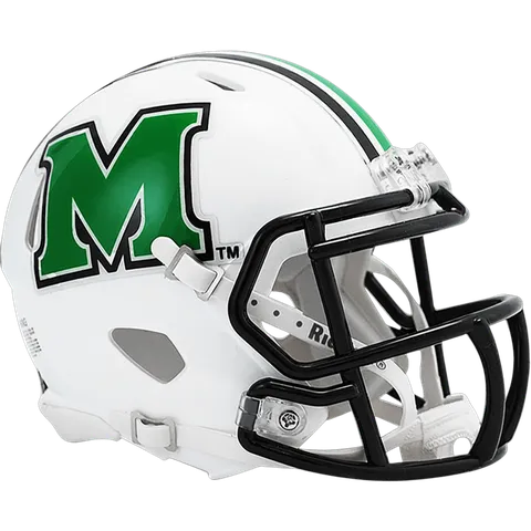 Marshall Thundering Herd Riddell Mini Speed Football Helmet – White Block “M”