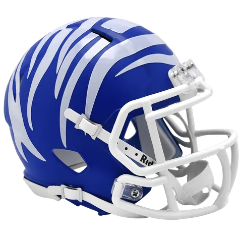 Memphis Tigers Riddell Mini Speed Football Helmet – Blue Stripes