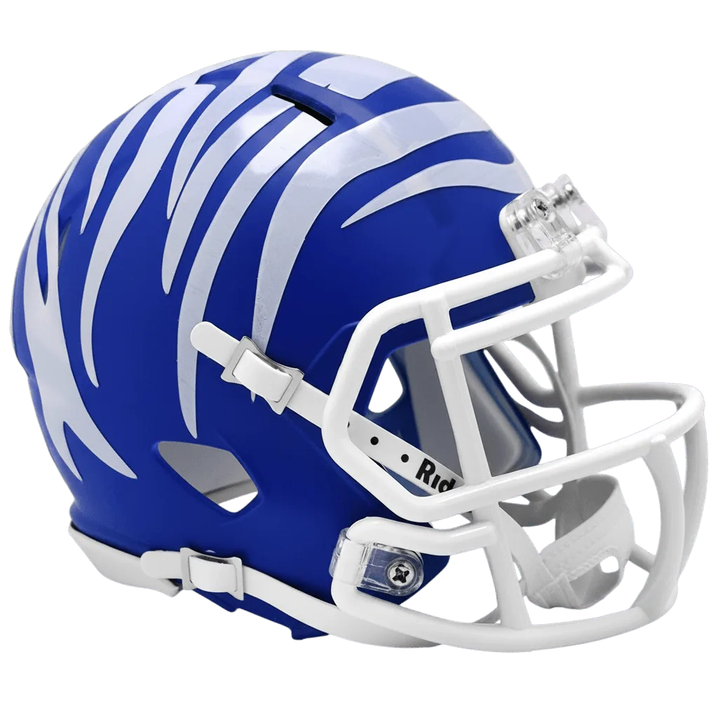 Memphis Tigers Riddell Mini Speed Football Helmet – Blue Stripes