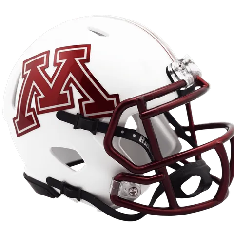 Minnesota Golden Gophers Riddell Mini Speed Football Helmet – Chrome Decal