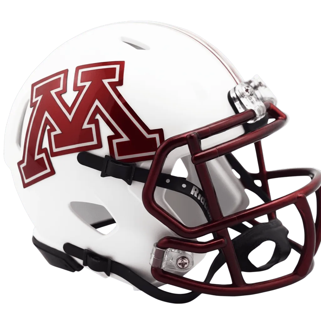Minnesota Golden Gophers Riddell Mini Speed Football Helmet – Chrome Decal