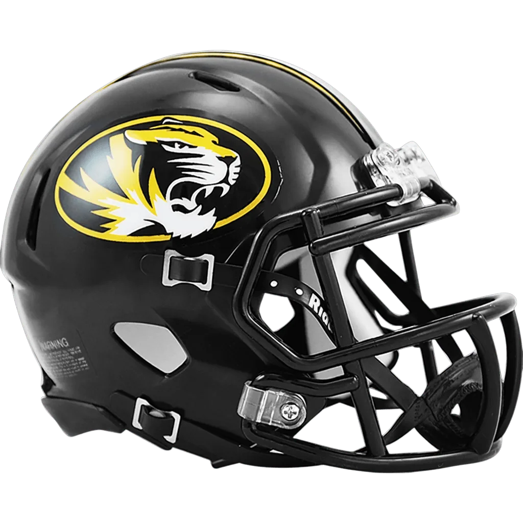 Missouri Tigers Riddell Mini Speed Football Helmet – Anodized Black