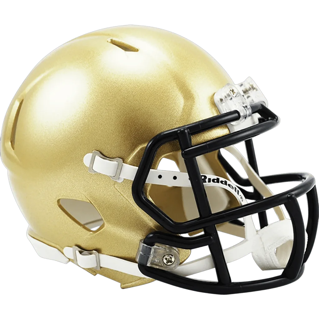 Navy Midshipmen Riddell Mini Speed Football Helmet – Gold Block “N”