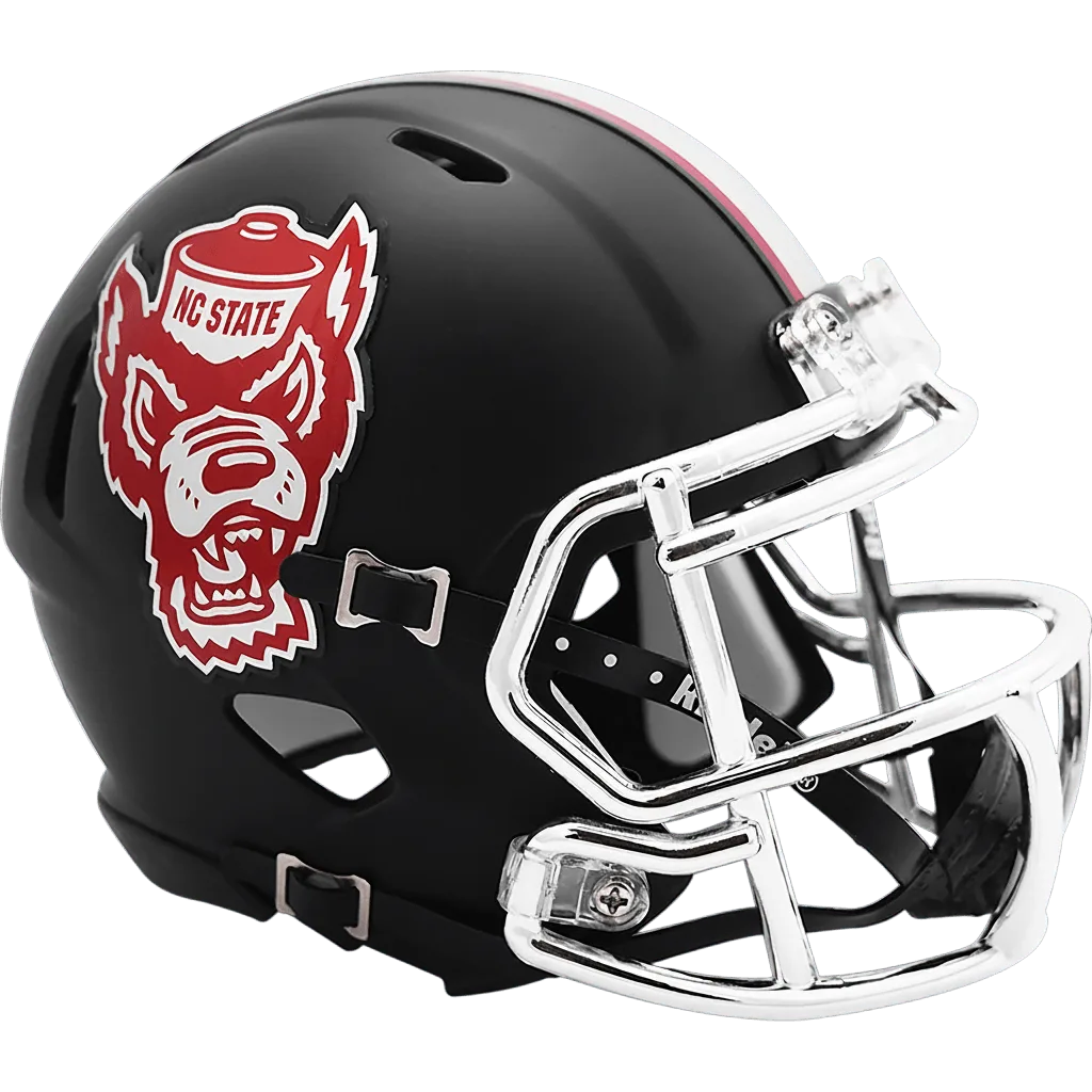 NC State Wolfpack Riddell Mini Speed Football Helmet – Black Howl