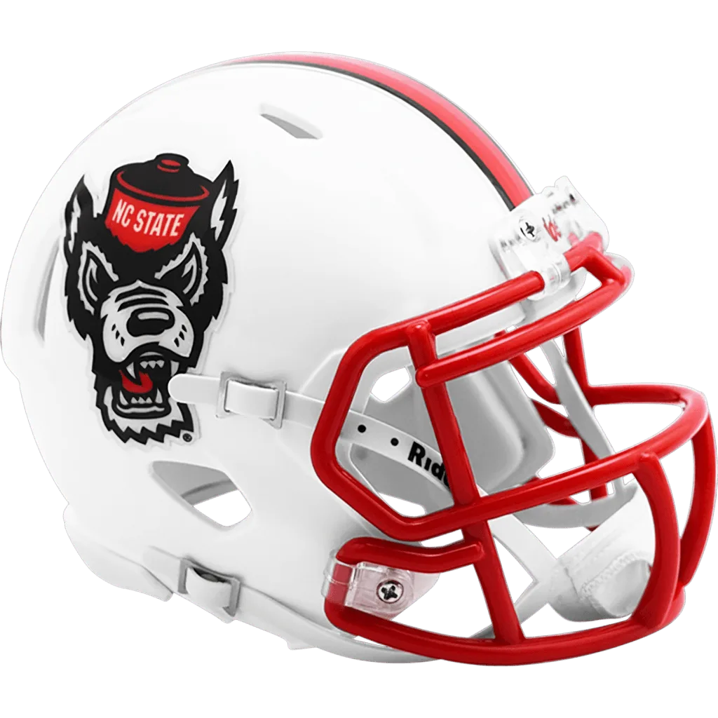 NC State Wolfpack Riddell Mini Speed Football Helmet – White Tuffy