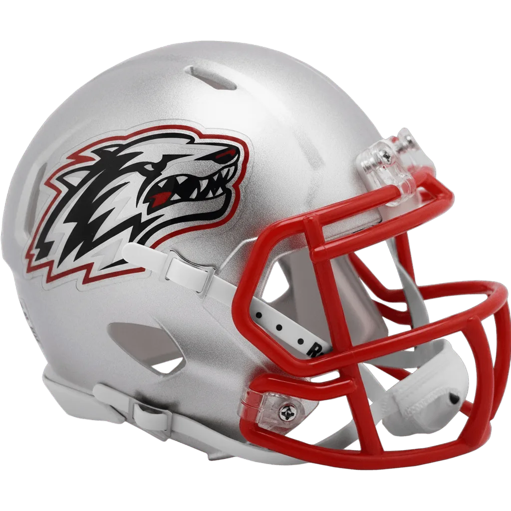 New Mexico Lobos Riddell Mini Speed Football Helmet – Silver