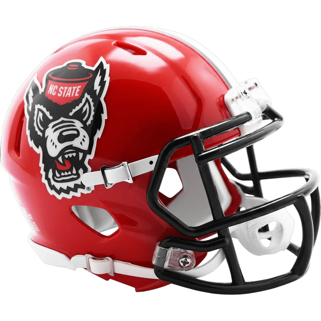 NC State Wolfpack Riddell Mini Speed Football Helmet – 2018 Red Tuffy